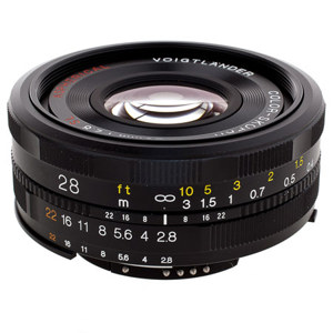  Voigtlander 28mm f/2.8 SL-II Aspherical Manual Focus Lens for Nikon Film & Digital Cameras 