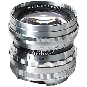  Voigtlander M 50mm f/1.5 Nokton Aspherical Lens - Leica M Mount Lens - Silver 