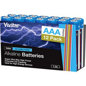Vivitar Super Ultra Max High Power "AAA" Alkaline Batteries VIV12AAAALK