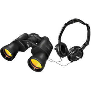 Vivitar 10x50 Look and Listen Sight/Sound Weather Resistant Porro Prism Binocular VIVLD1050
