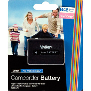 Vivitar Replacement Rechargeable Lithium Battery for the Sony NP-FH50 2300 mAh Capacity Thumbnail Image