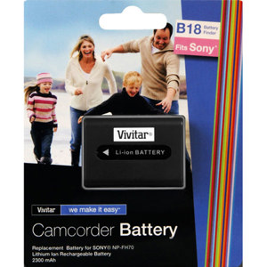 Image :  Vivitar Replacement Rechargeable Lithium Battery for the Sony NP-FH70 2300 mAh Capacity 