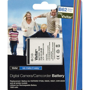Vivitar Replacement Rechargeable Lithium Battery for the VT328 V8225 V8027 Digital Cameras 1000mAh Capacity Thumbnail Image