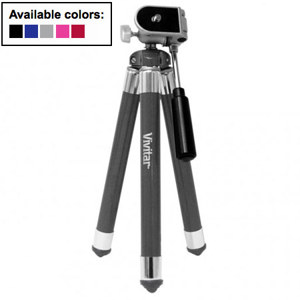  Vivitar VT-17 17" 3 Section Tripod, 1.10 lbs Load Capacity, 8.5" Folded Size, Black 