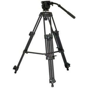  VariZoom VZ-TK75A 2-Stage Lightweight Aluminum Video Tripod Kit with 65mm Pan & Tilt Fluid Head & Carry Case, Maximum Height 48" 