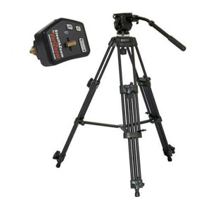  VariZoom VZ-TK75A Aluminum Tripod with 65mm Fluid Head - Bundle - with VZ-STEALTH Stealth Zoom LANC Lens Control 