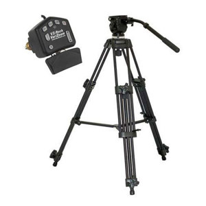  VariZoom VZ-TK75A Aluminum Video Tripod with 65mm Fluid Head - Bundle - with VZ-Rock Variable LANC Zoom Lens Control 