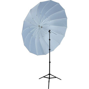  Westcott 7 foot Soft Silver Parabolic Umbrella Speedlite Kit with Adjustable Shoe Mount Bracket, Travel Case, 8 foot Light Stand 