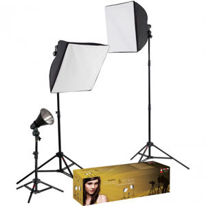  Westcott Photo Basics uLite Three Light Kit with 3 Constant Output uLites, Softboxes, Stands, Bulbs & Accessories 