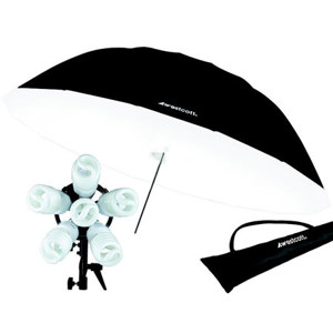  Westcott Spiderlite 1200-watt Daylight Spiderlite TD6 7' Parabolic Umbrella Kit 