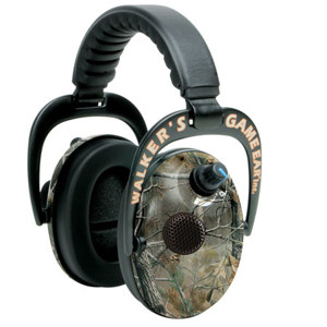  Walkers Game Ear Power Muff Quads with Adjustable Frequency Tuning, Realtree 