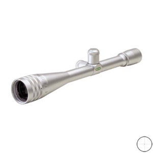  Weaver 36x40mm Target T Series T-36 Riflescope, Silver Finish with 1/8 MOA Fine Crosshair Dot Reticle & Adjustable Objective. 
