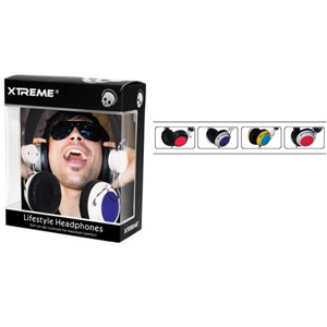 Xtreme Cables Red/White Lifestyle Headphones: Picture 1 regular