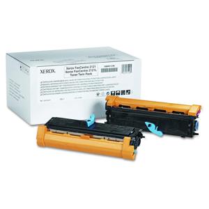  Xerox 006R01298 Dual Pack Black Toner Cartridge for FaxCentre 2121 Series Printer, 6000 Pages Yields 