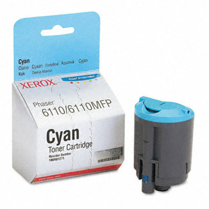  Xerox 106R01271 Cyan Toner Cartridge for Phaser 6110 and Phaser 6110MFP Series Printer, 1000 Pages Yield 