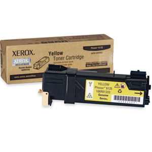  Xerox 106R01333 Yellow Toner Cartridge for Phaser 6125 Series Printer, 1000 Pages Yield 