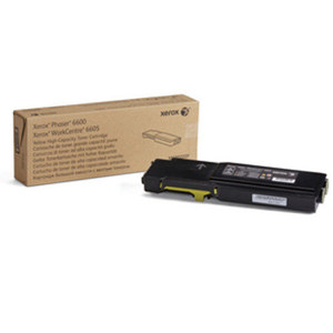  Xerox 106R02227 High Capacity Yellow Toner Cartridge for Phaser 6600 and WorkCentre 6605 Printers, 6,000 Pages Yield 