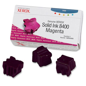  Xerox 108R00606 Magenta Solid Ink Sticks for Phaser 8400 Series Printer, Three Sticks, 3400 Pages Yield 