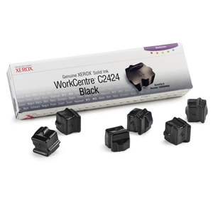  Xerox 108R00664 Black Solid Ink for WorkCentre C2424 Series Printer, 6 Sticks, 6800 Pages Yield 