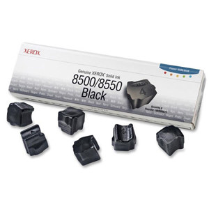  Xerox 108R00672 Black ColorStiks for Phaser 8500/8550 Series Printer, 6 Sticks, 6000 Pages Yield 