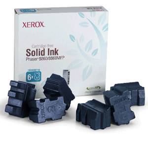  Xerox 108R00746 Cyan Solid Ink for Phaser 8860MFP/8860 Series Printer, 6 Sticks, 14000 Pages Yields 