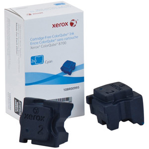  Xerox Cyan Solid Ink Stick for ColorQube 8700, 2 Sticks 