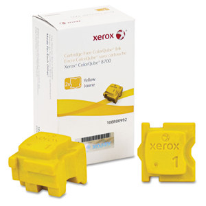  Xerox ColorQube 8700 Series Yellow ColorStix, 2 Sticks 