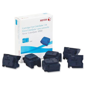 Xerox Cyan Solid Ink Stick for ColorQube 8900 Printer, 6 Sticks 