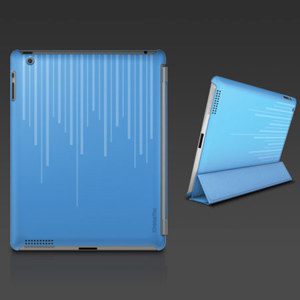 XtremeMac Microshield Silkscreen Soft Case for iPad 3 & iPad 4, Blue: Picture 1 regular