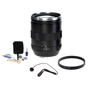  Zeiss 135mm f/2.0 APO-Sonnar T ZE Lens, Canon Mount - BUNDLE - with Heliopan 77mm Circular Polarizer Filter, Lens Cap Leash, and Lens Cleaning Kit 
