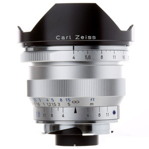  Zeiss 18mm f/4 T* ZM Distagon Lens, for  & Leica M Mount Rangefinder Cameras, Silver 