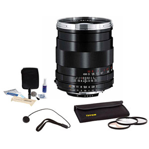  Zeiss 35mm F/2 Distagon T* ZF.2 Series Manual Focus Lens Kit, for the Nikon F Bayonet SLR System. with Tiffen 58mm Photo Essentials Filter Kit, Lens Cap Leash, Professional Lens Cleaning Kit 