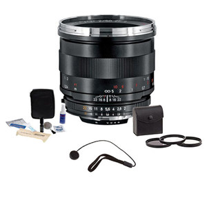 Zeiss 50mm f/2.0 Makro Planar ZF Manual Focus Macro Lens Kit, for the Nikon F (AI-S) Bayonet SLR System. with 67mm Photo Essentials Filter Kit, Lens Cap Leash, Professional Lens Cleaning Kit,
