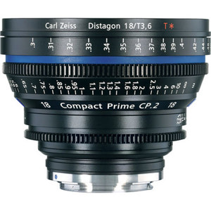  Zeiss Compact Prime CP.2 18mm f/3.6 T* (Feet) Lens with Canon EF EOS Mount 