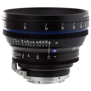  Zeiss Compact Prime CP.2 28mm f/2.1 T* (Feet) Lens with Canon EF EOS Mount 