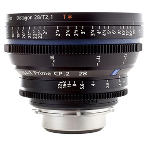  Zeiss Compact Prime CP.2 28mm f/2.1 T* (Feet) PL Bayonet Mount Lens 