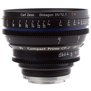  Zeiss Compact Prime CP.2 35mm f/2.1 T* (Feet) Lens with Canon EF EOS Mount 