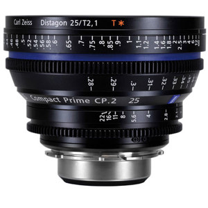  Zeiss Compact Prime CP.2 25mm f/2.1 Distagon T (Meter) Nikon Mount Lens 