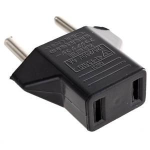 Adorama AC Plug Adaptr USA Flat to European Round Plug: Picture 1 regular