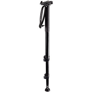  Manfrotto Video Pro Monopod Black Anodized with sliding camera plate 