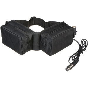 Bescor 12v 14.4 amp Four Pouch Battery Belt with 1 Cigarette & 1 XLR: Picture 1 regular