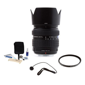  Olympus Zuiko 18-180mm f/3.5-6.3 EZ Digital Zoom Lens for E Series DSLRs - (Four Thirds System) - Bundle - with Pro Optic 62mm MC UV Filter, Lens Cap Leash, Professional Lens Cleaning Kit 