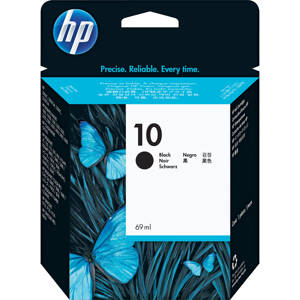  HP #10 Black Ink Cartridge for the 2000C, 2500C, ColorPro ga & cad, 2200, 2250 & DesignJet 500PS, 500, 800PS, 800 Series Inkjet Printers. 