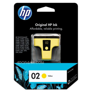  HP # 02 Yellow Ink Cartridge for many Photosmart Inkjet Printers, 4.5ml. 