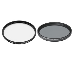  Nikon 72mm Filter Set, 72mm NC Neutral Clear Filter and 72mm Circular Polarizer II Thin Ring Multi-Coated Filter 