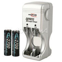 Ansmann Express Compact Charger with Two 2700mAh "AA" NiMH Rechargable Batteries