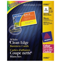 Avery Dennison Clean Edge White Business Cards for Color Laser Printers, 200 2" x 3.5" Cards