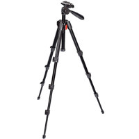 Bogen - Manfrotto 718SHB Super Compact Digi Tripod with 3-Way Quick Release Head & Case