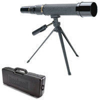 Bushnell Sportview 50mm Straight View Spotting Scope with 15-45x Zoom Eyepiece, Tripod & Case.