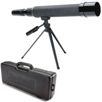 Bushnell Sportview 60mm Straight View Spotting Scope with 20-60x Zoom Eyepiece, Tripod & Case.